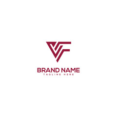 Abstract minimal letter VF FV logo design vector element. Initials business logo.