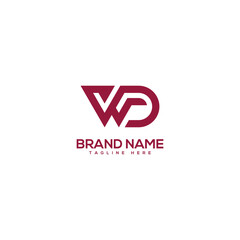 Abstract minimal letter WD DW logo design vector element. Initials business logo.