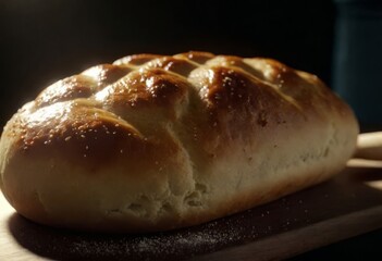 Frame of different types of bread loaves on wooden background with copy space. Bakery, delicious food concept. Top view