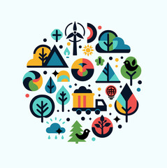 Ecology icons and pictures