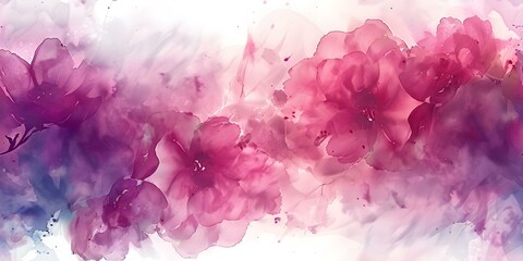 Beautiful watercolor artwork featuring romantic pink rose peonies in an abstract pattern seamless background. Concept Watercolor Artwork, Pink Roses, Peonies, Abstract Pattern, Seamless Background