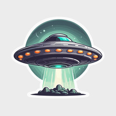 Ufo Cartoon Design Very Cool