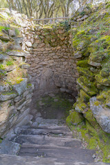 Nuragic complex of Romanzesu with sacred wells and Bitti nuraghi in central Sardinia.