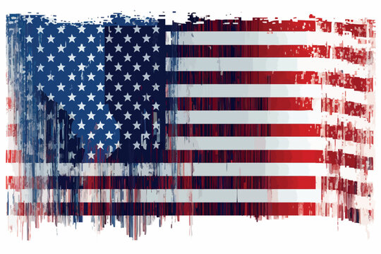 Abstract American flag. Vector illustration design.