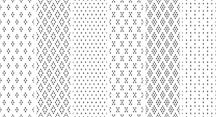 Set of Seamless Diamond Dots Patterns. Geometric Textures Colection. - 746508167