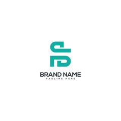 Minimal unique letter FS SF monogram logo design template. Initials Business logo.
