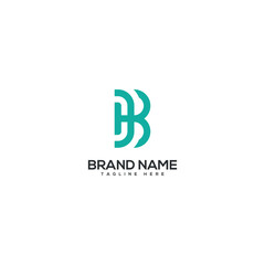 Minimal unique letter HB BH monogram logo design template. Initials Business logo.