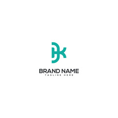 Minimal unique letter HK KH monogram logo design template. Initials Business logo.