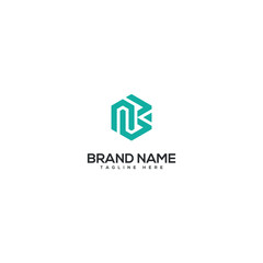 Minimal unique letter NB BN monogram logo design template. Initials Business logo.