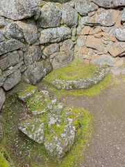 Nuragic complex of Romanzesu with sacred wells and Bitti nuraghi in central Sardinia.