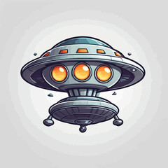 Ufo Cartoon Design Very Cool