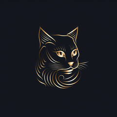 logo illustration of cat