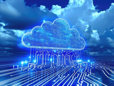 cloud computing and digital data transfer with computing networked across cities country and globe