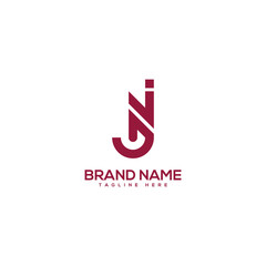 Modern creative letter NJ JN logo design vector element. Initials business logo.