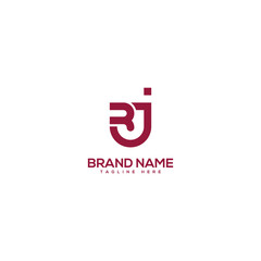Modern creative letter RJ JR logo design vector element. Initials business logo.