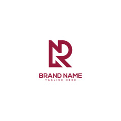 Modern creative letter RN NR logo design vector element. Initials business logo.