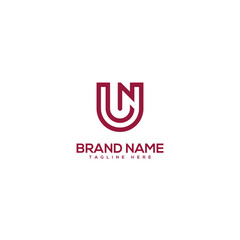 Modern creative letter UN NU logo design vector element. Initials business logo.