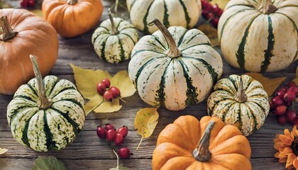fall autumn vibe with 70s groovy hippie retro pumpkin seamless pattern