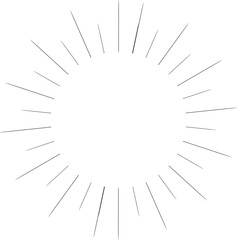 Fototapeta premium Vintage Sunbursts in Different Shapes. Trendy Hand Drawn Retro Bursting Rays Design Elements. Hipster Vector illustration