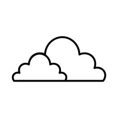 Cloud weather icon, digital art illustration