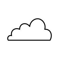 Cloud weather icon, digital art illustration