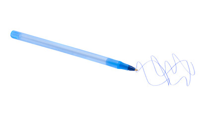 blue pen isolated