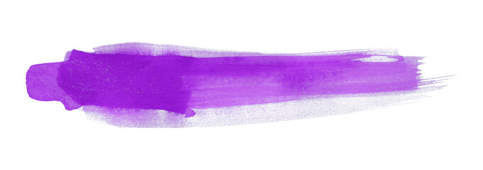 Purple watercolor background. Artistic hand paint. Isolated on transparent background.
