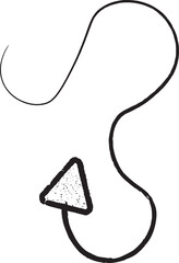 Obraz premium Hand Drawn Straight Arrow
