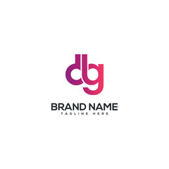 Modern colorful letter DG GD logo design vector element. Initials business logo.