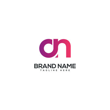 Modern colorful letter AN NA logo design vector element. Initials business logo.