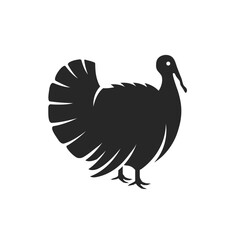 Turkey logo. Turkey silhouette for Emblem design. Simple Turkey icon. Vector illustration