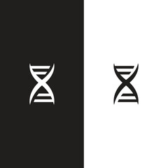 DNA Icon. Deoxyribose Nucleic Acid Vector Design.
