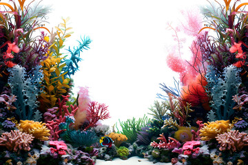 Obraz na płótnie Canvas Underwater Wonderland isolated on white background