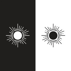 Doodle sketch style of Starburst, sunburst, Element Fireworks Black Rays. Comic explosion effect. Radiating, radial lines. cartoon hand drawn illustration for concept design.