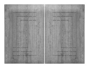 Decorative black white two oak wooden kitchen cabinet door