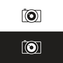 Camera icon set. Photo camera in flat style. Vector
