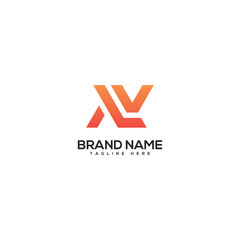 Modern colorful letter NL LN logo design vector template. Initials business logo.