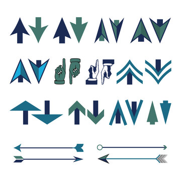 Arrow icon vector template free download