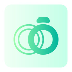 wedding rings gradient icon