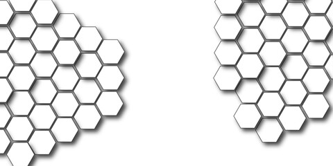 Abstract white 3d hexagonal polygonal pattern background vector. Seamless creative geometric Pattern of white hexagon white abstract hexagon wallpaper or background. 