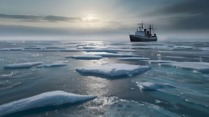 Obraz premium ship in the sea