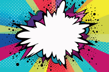 Boom and explosion effect comic vector - obrazy, fototapety, plakaty