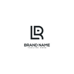 Modern letter LR RL logo design vector template. Initials monogram icon.