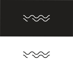  line water waves icon, sign ocean wave abstract water logo

