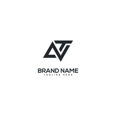 Modern letter NT TN logo design vector template. Initials monogram icon.