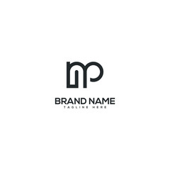 Modern letter NP PN logo design vector template. Initials monogram icon.