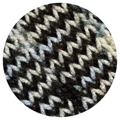 Handmade knitted fabric white brown wool background texture