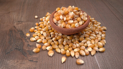Raw Corn Seeds or Corn kernels are from Maize is a grain, and the kernels are used in cooking as a vegetable or a source of starch.