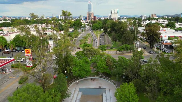 City view: Another Horizontal Drone View of Lazaro Cardenas Avenue, Guadalajara
