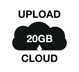 20 Gb capacity. Cloud upload for file storage and backup